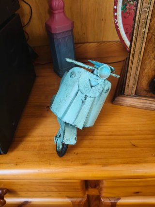 Moto Vespa Decorativa Azul