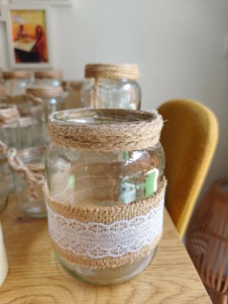 Tarros y velas decorativas para eventos