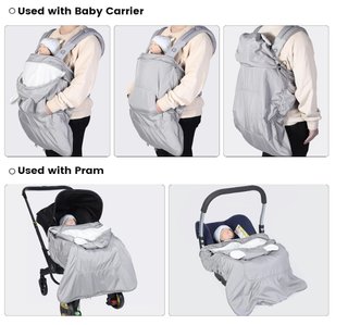 Funda impermeable para portabebés y carrito