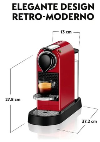 Cafetera Krups CitiZ Roja Nespresso