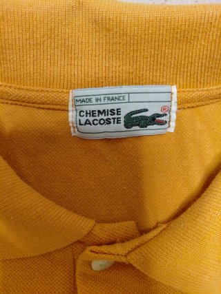 Polo Lacoste Manga Corta Amarillo