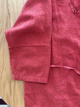 Kimono de lino rojo talla M/L