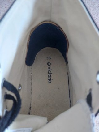 Botines Victoria Talla 36 Negro/Blanco