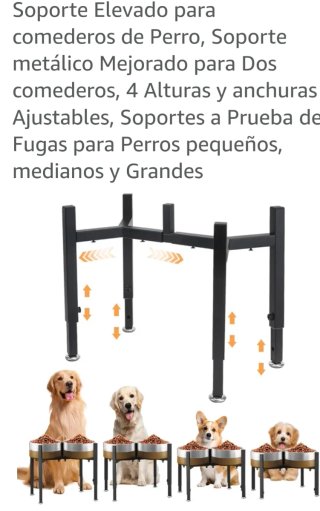 Soporte Elevado Doble para Comederos de Perro