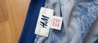 Camiseta H&M Tie-Dye Brasil 94 Azul - Talla M