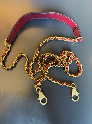 Tracolla Chanel Vintage Pelle e Catena Oro