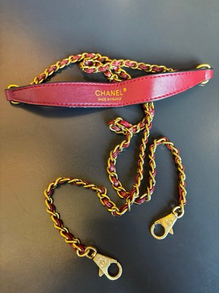 Tracolla Chanel Vintage Pelle e Catena Oro