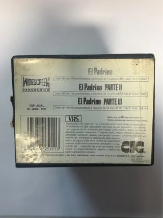 Trilogía El Padrino VHS Widescreen Panoramico