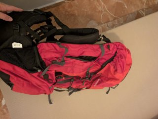 Mochila senderismo Quechua roja