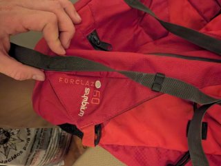 Mochila senderismo Quechua roja