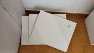 Estantería madera lacada blanca en tres trozos 9 €
