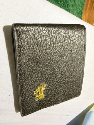 Cartera Billetera Caballero Marrón y Dorado