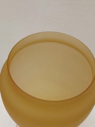 Vaso Murano vintage arancio trasparente