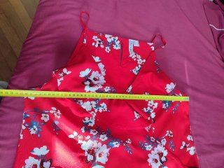 Blusa tirantes roja floral