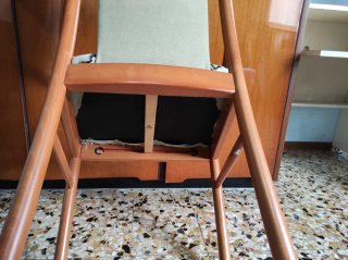 Poltroncina vintage legno anni 70