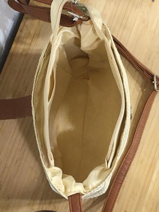 Bolso bandolera rafia tricolor