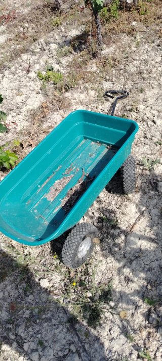 Carro de jardín verde