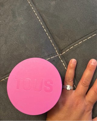 Anillo Tous Oso Plata Rosa