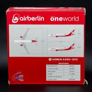 Maqueta Avión Airbus A330 Air Berlin 1:400