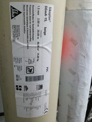 Láminas impermeables Sika PVC  para tejados .