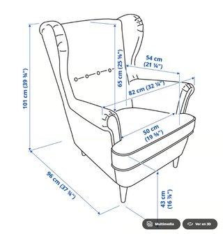 Sillón IKEA STRANDMON Gris