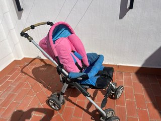 Carrito de bebé Jané versátil - Combinación azul y