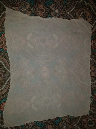 Foulard vintage seta bianco panna