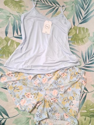 Pijama Verano Mujer Camiseta y Short Estampado