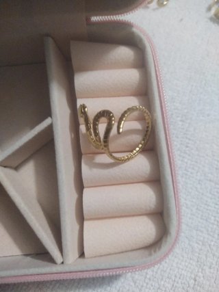 Anillo Serpiente Acero Inoxidable Dorado