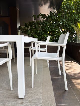 Conjunto Comedor Exterior Luca: Mesa + 6 Sillas
