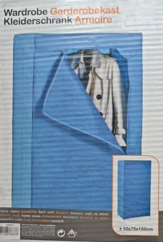 Armario Portátil Tela Azul 50x75x150cm