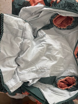 Traje Flamenca Niña Verde y Salmón Lunares