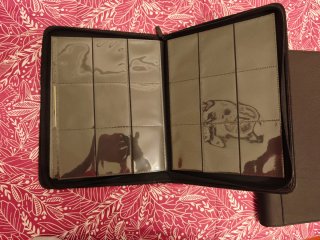 Álbum cartas TCG cuero PU con cremallera