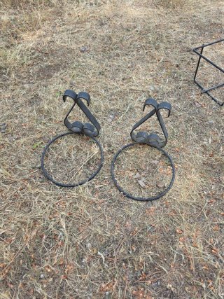 Soportes para macetas de metal forjado