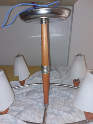 Lámpara de techo madera y metal
