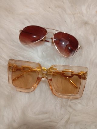 2 Gafas de sol aviador y cuadradas