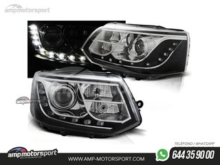 FAROS DELANTEROS LUZ DIURNA LED REAL DRL PARA VOLKSWAGEN TRANSPORTER T5 2010-2015