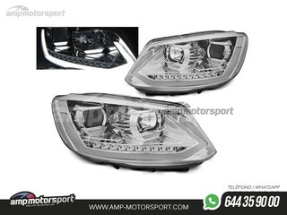 FAROS DELANTEROS LUZ DIURNA LED REAL DRL PARA VOLKSWAGEN TOURAN II / CADDY