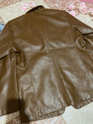 Chaqueta de cuero hombre marrón
