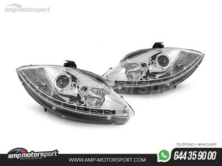 FAROS DELANTEROS LUZ DIURNA LED REAL DRL PARA SEAT LEON / TOLEDO / ALTEA 1P