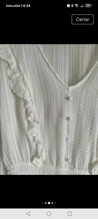 Blusa Zara Blanca Volantes