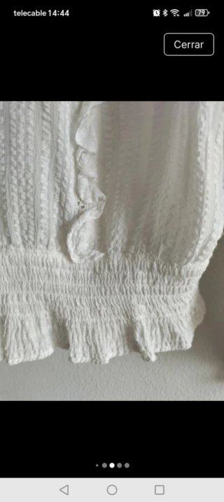 Blusa Zara Blanca Volantes