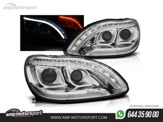 FAROS DELANTEROS LUZ DIURNA LED + TUBE LIGHT PARA MERCEDES CLASE S W220