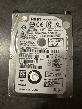 Disco Duro HGST 500GB SATA III 7200RPM