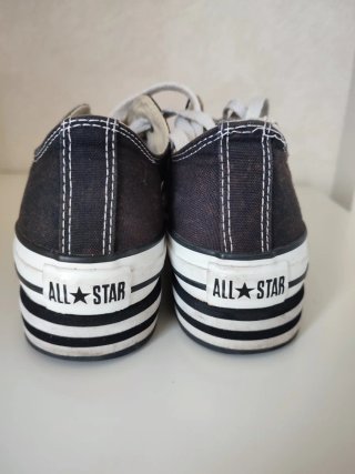 Converse plataforma negras talla 37
