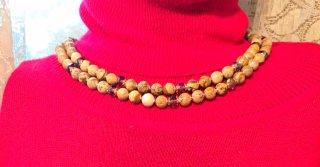 Collar de cuentas multicapa trws el uno de jaspe