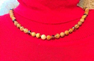 Collar de cuentas multicapa trws el uno de jaspe
