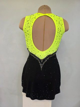 Maillot patinaje niña fluorescente