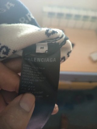 Jersey Balenciaga Azul Logo Repetido