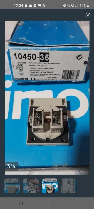 Base de enchufe shuko simon  cuadro